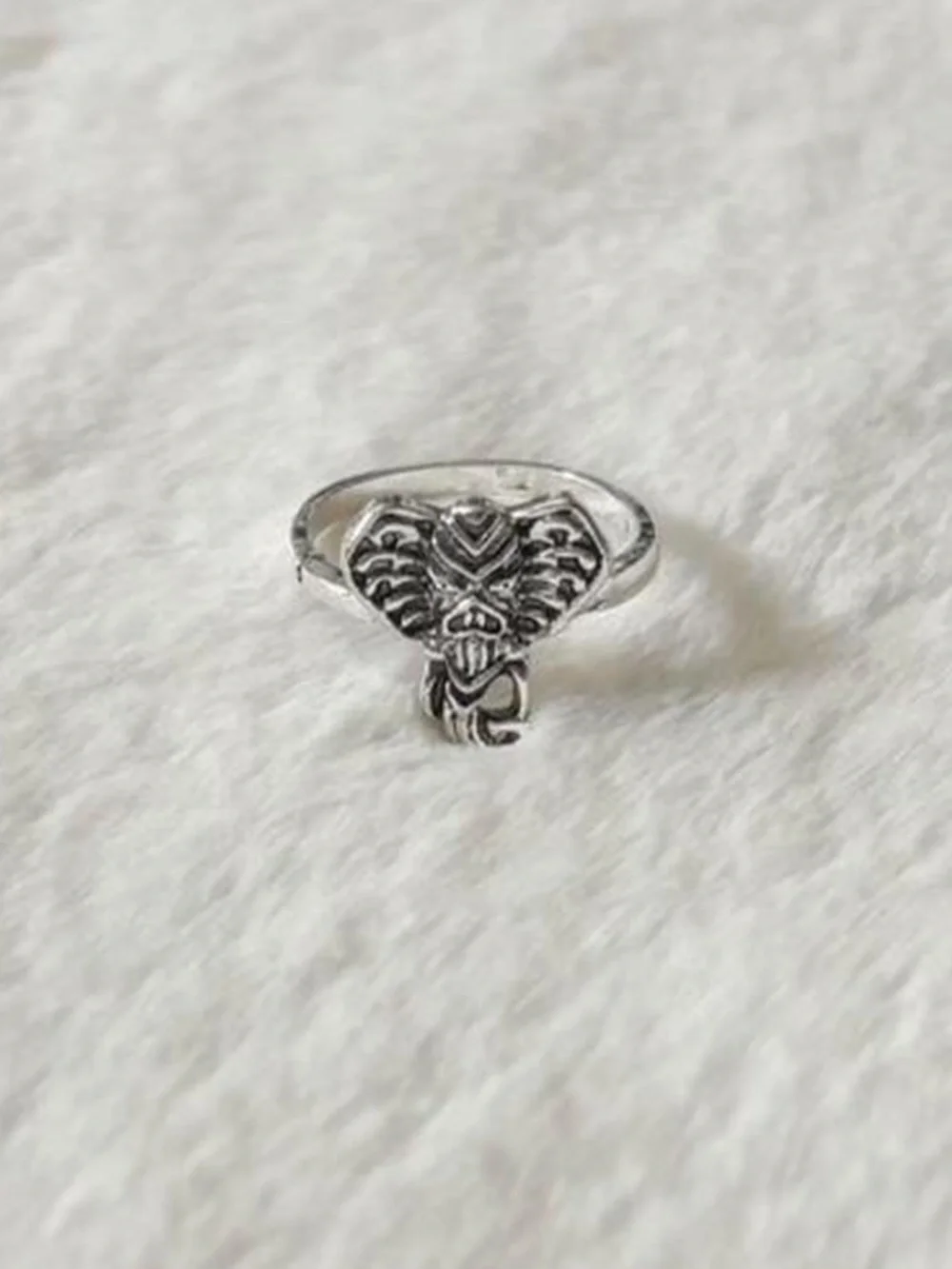 5/$15 🩷 MUST BUNDLE Silver Elephant Head Statement Ring for Women